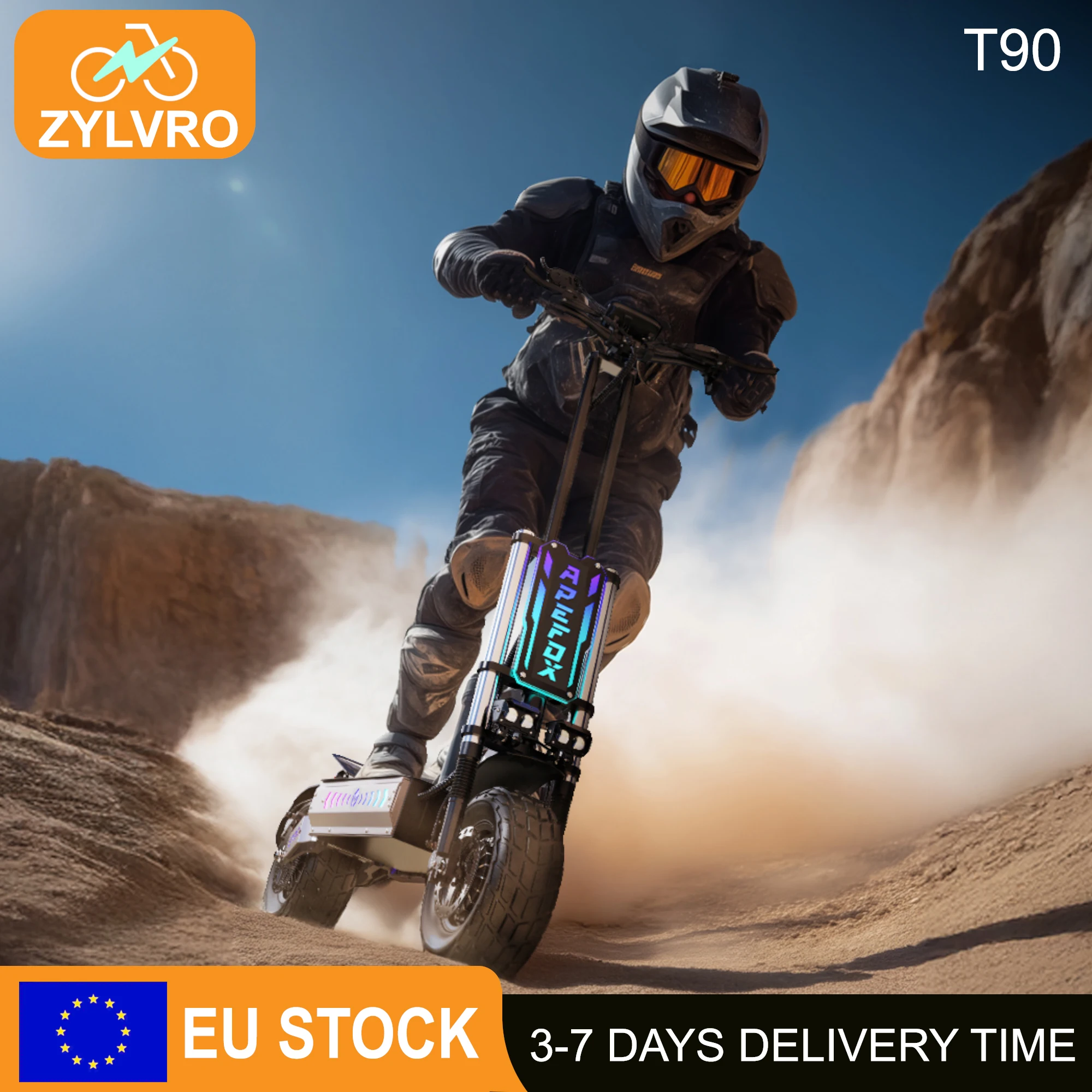 T90 E Scooter, 6000W Doppelmotoren, 60V 32AH Akku, 13-Zoll-Reifen, Höchstgeschwindigkeit 85 km/h, Hydraulische Federung & Hydraulische Bremse, Maximale Reichweite 100 km