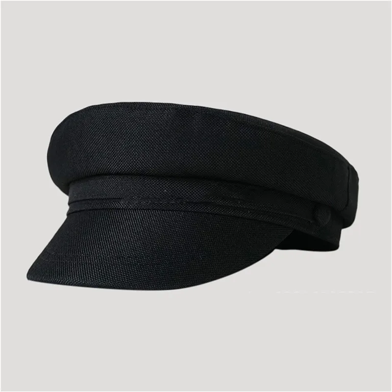 USPOP Women Flat Visor Cap Militray Caps Spring Summer Cotton Linen Newsboy Caps Visor Caps