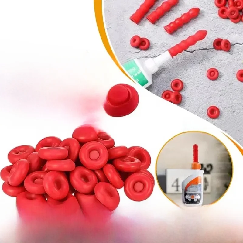 10-30 Stuks Kitpistool Nozzles Cap Rood Kalfateren Besparing Kalfateren Lijm Tip Afdichting Cap Voor Afdichting en Behoud Lekvrij Mouw Tool - afbeelding 2