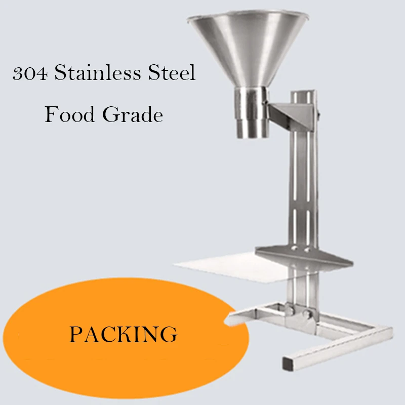 Manual Filling Machine Stainless Steel Large Diameter Feeding Hopper Packaging Vacuum Bag Oil Proof Sub-Packing Machine Funnel