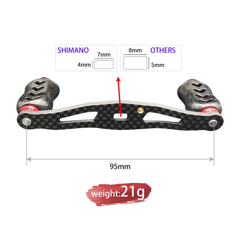 Carbon Fiber Fishing Reel Handle Casting Reel Replacement Handle