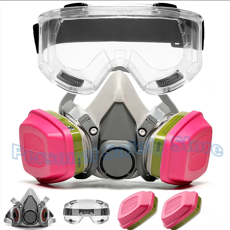 

P100 62026 Multi-Purpose Cartridges 6200 Reusable Respirator Mask NIOSH-APPROVED P100 / Organic Vapor / Acid Gas Rated Filters