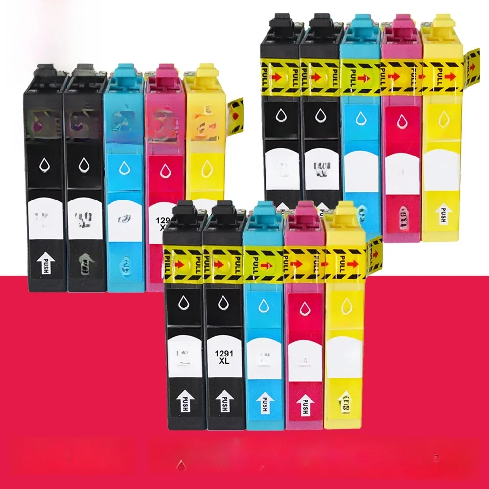 Cartouche d'encre Compatible T1291-T1294 T1295 pour stylet EPSON SX235W SX425W SX420W SX438W SX525WD SX535WD