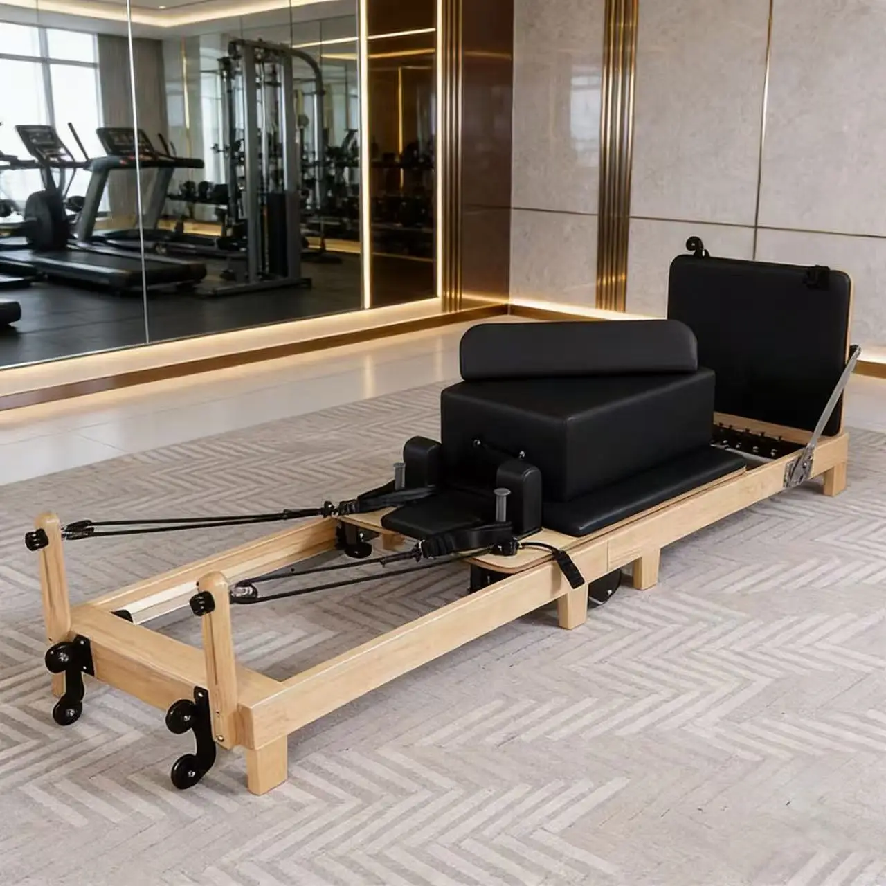 Equipo de Fitness grande para Yoga, cama central, enseñanza privada, reformador de Pilates plegable para el hogar suave