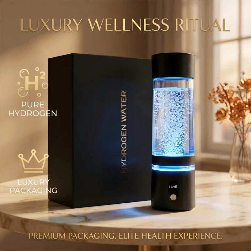 Professional 380ml Hydrogen Water Bottle SPE PEM DuPont Membrane 2000PPB High Concentration Molecular H2 Generator Factory