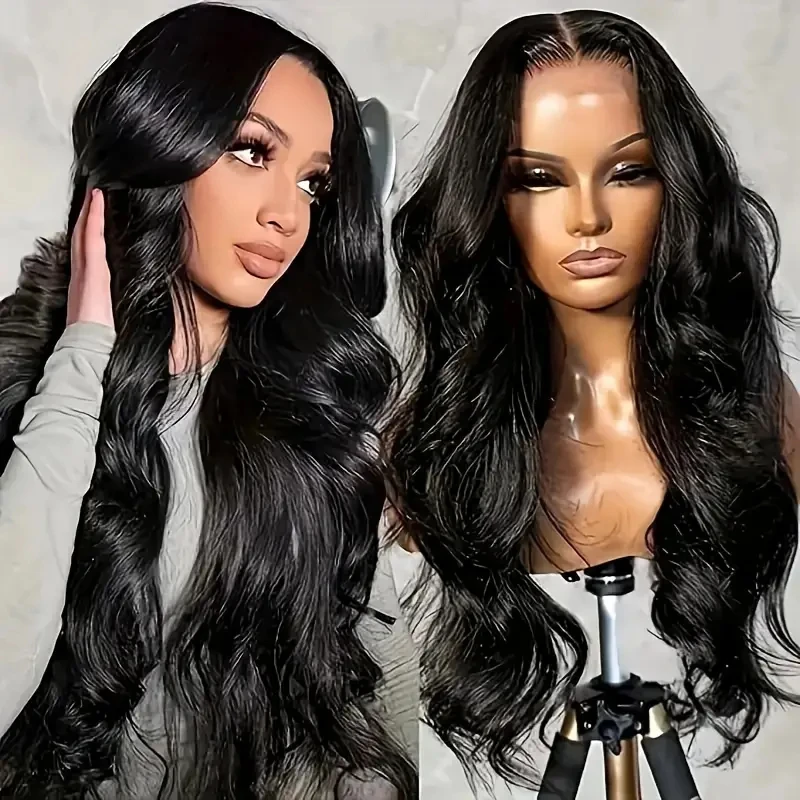 Alimice Body Wave Pre Plucked Human Hair 4x4 Lace Closure Wig Glueless Wigs