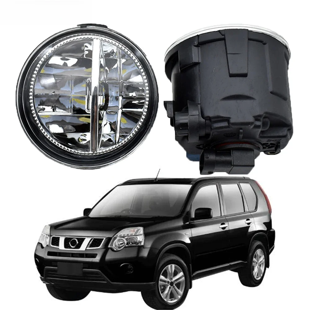 2x Samochodowe przednie światło przeciwmgielne LED Halogenowe światło DRL do Nissan X-Trail T31 Zamknięty pojazd terenowy 2007 2008 2009 2010 2011 2012 2013 — zdjęcie 2