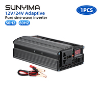 SUNYIMA 500W Pure Sine Wave Inverter 12V/24V AC220V Voltage Converter Power Inverter Peak 1000W