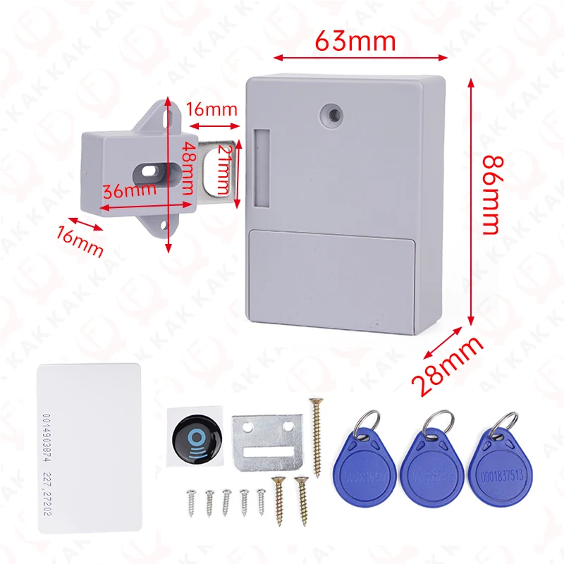 KAK Elektronisch slot Locker RFID-kastslot Onzichtbaar sensorslot Verborgen ladesloten Keyless kinderveiligheidsslot Deurbeslag