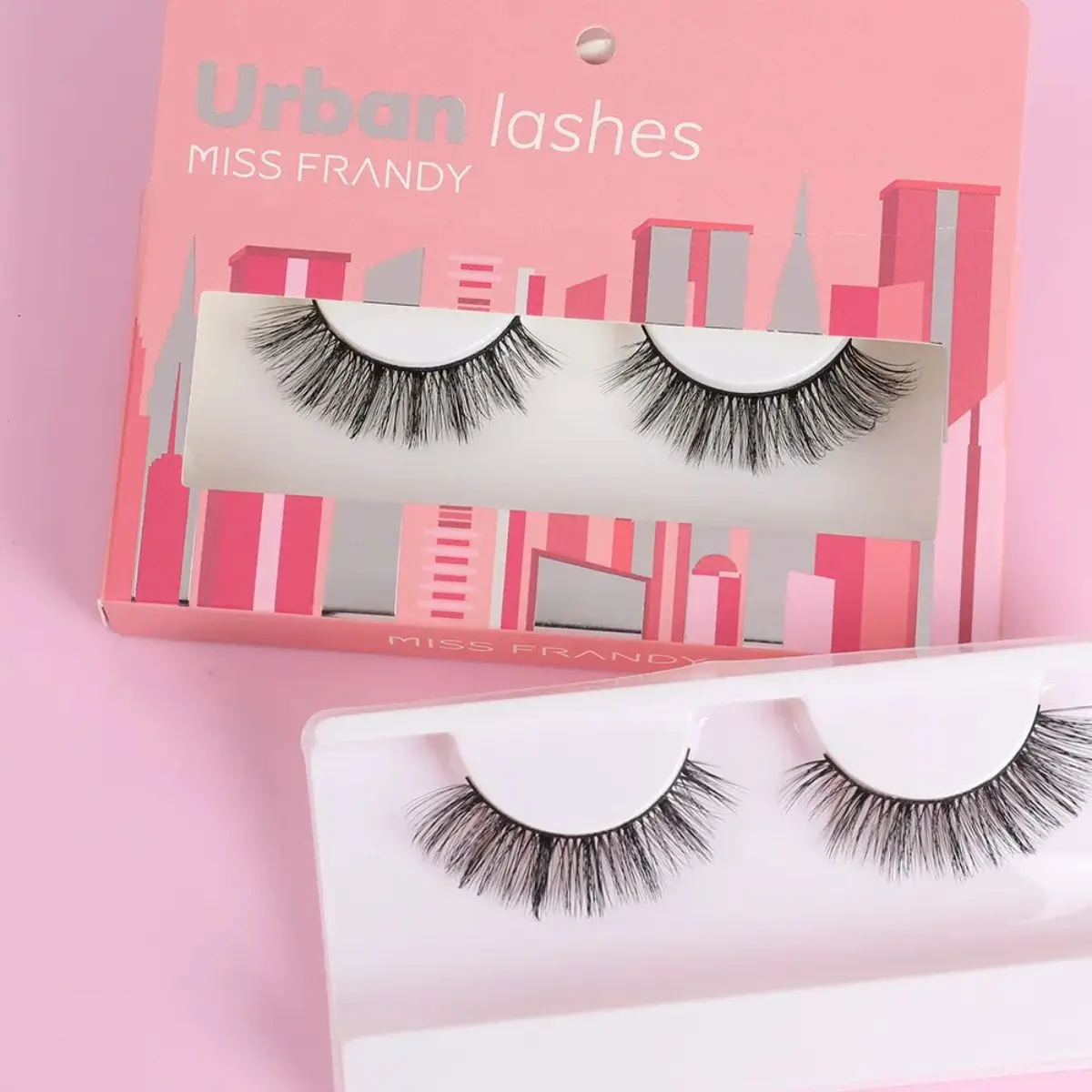 1 Par of Cilios Postios Urban Lashes Black Base-Miss Frandy