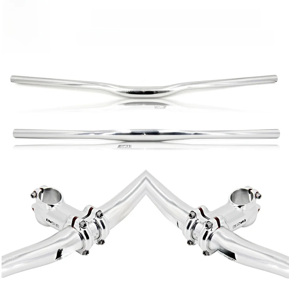 AliExpress NONE UNO Bicycle Handlebar MTB Bike Silver Handlebar 31.8MM 640/680/720/740/760mm Handlebar Bicycle Rise Flat Handle bar Bycicle Part