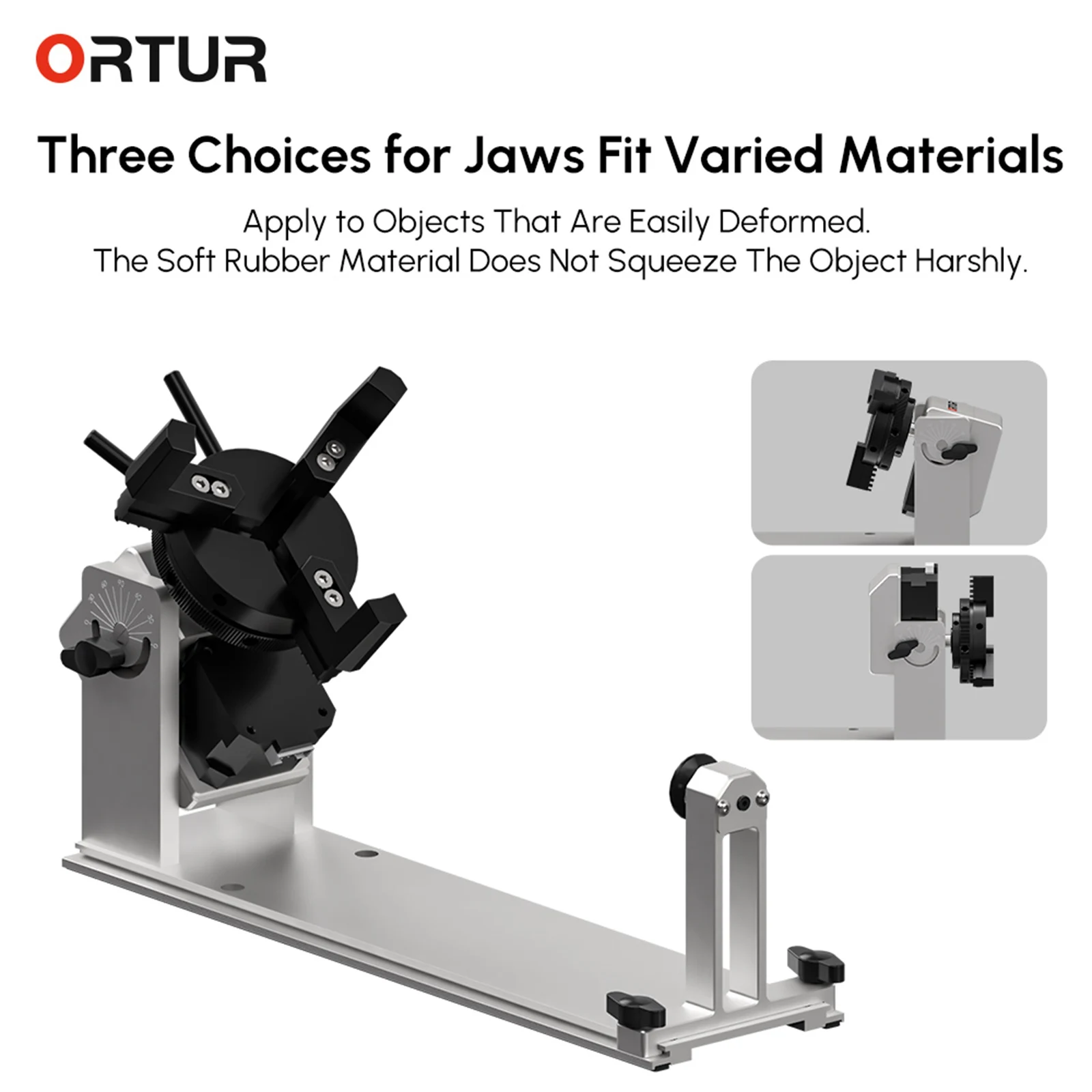 Ortur YRC1.0 Y-Axis Rotary Chuck for Outur Laser Engraving Machines Single Laser Power Tool Accessories for Engraving Bottles