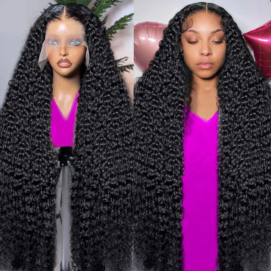 Brazilian 30 40 Inches 13x6 Deep Wave Human Hair Wig 13x4 Lace Frontal Hair Wig 5x5 Glueless Curly Lace Front Human Hair Wigs