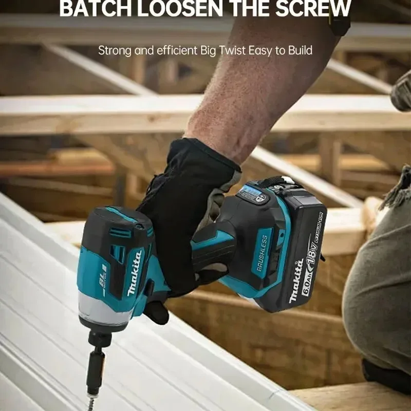 ماكيتا 18 فولت شنيور يعمل بالبطارية DTD173 LXT BL محرك بدون فرشاة مثقاب كهربائي خشب/مسمار/T-Mode 180N·M أدوات كهربائية قابلة للشحن
