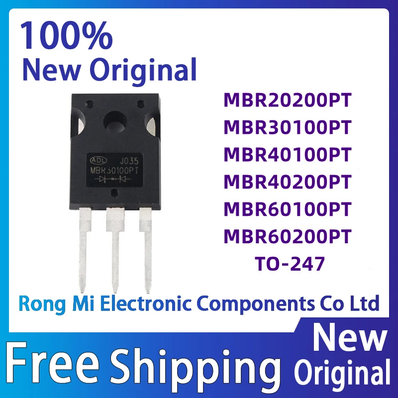 5Pcs New MBR20200PT MBR30100PT MBR40100PT MBR40200PT MBR60100PT MBR60200PT 20200 TO-247 IC Chip Stock Wholesale Free Shipping