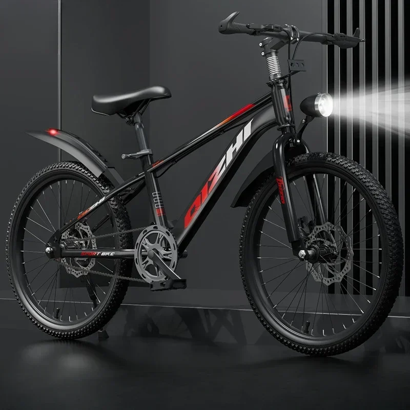 AliExpress New Children's Double Brake Mountain Bike Boys and Girls Bicycles Gear 20/22 Inch Single-speed Children's Gift