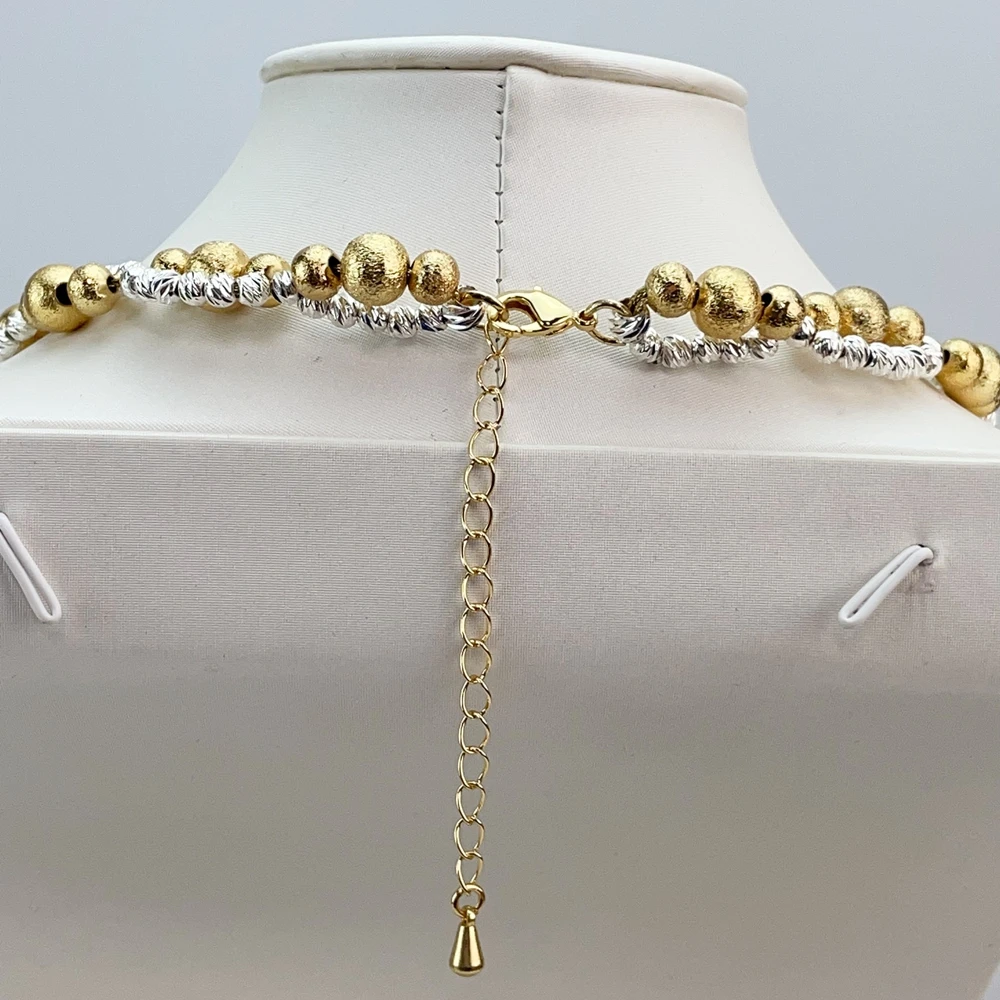 EMMA موضة دبي مطلية بالذهب الخرز القلائد أقراط خواتم مجموعات المجوهرات الجميلة للنساء هدايا مجوهرات الزفاف FHK21380