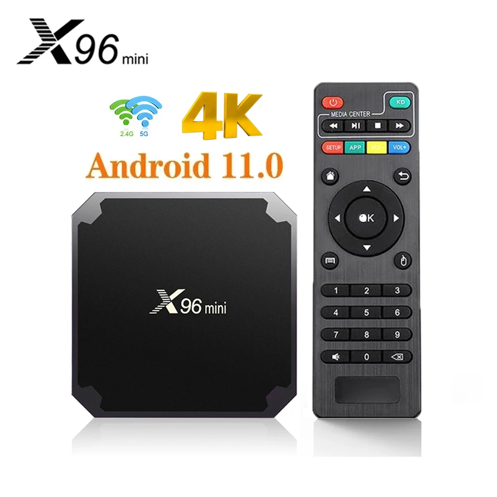 X96mini Android 11 New Version Smart TV BOX X96 mini S905W2 Quad Core support 2.4G & 5.8G Wireless WIFI media box Set-Top Box