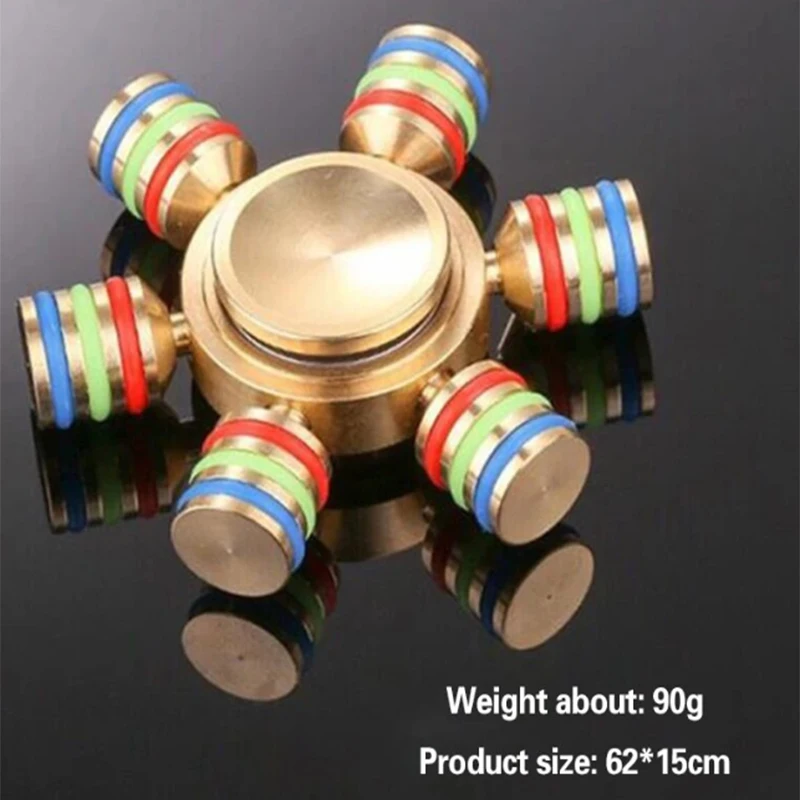 Metal Rainbow Spinner Copper Bearing Spinner Brass Fidget Spinner For Autism Adult Anti Relieve Stress Hand Spinner Toy Spiner