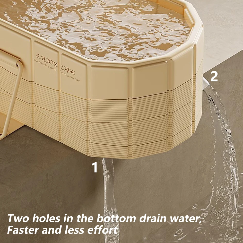 حوض استحمام قابل للطي 1.5 متر حوض استحمام كبير محمول للكبار حمام مزدوج كامل الجسم دلو حمام حوض استحمام قابل للطي حمام ساخن بارد عائلي سبا