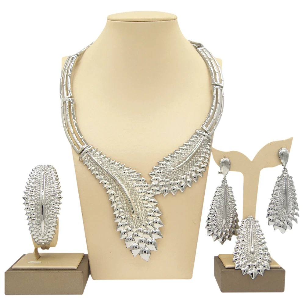 Dubai Gold Plated Jewelry Sets For Women Brazilian Original Fashion Trend Earrings Rings Wedding Banquet Jewelry Sets
