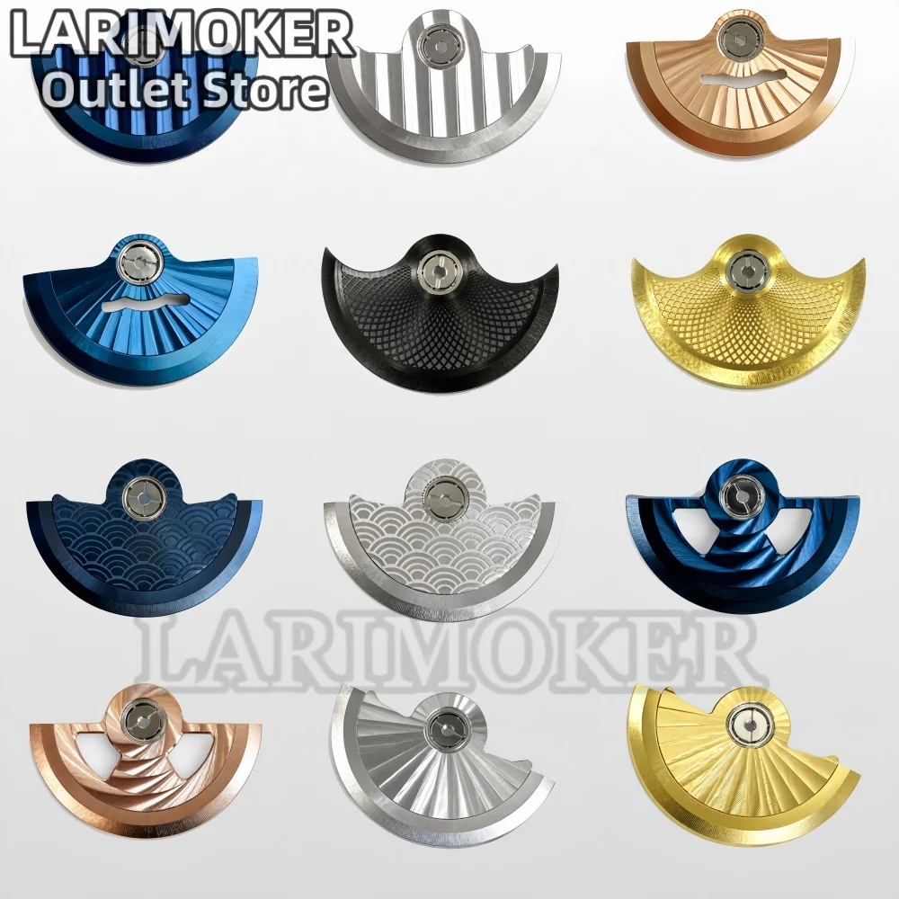 LARIMOKER Automatic Watch Movement Rotor Oscillating Weight for NH34 NH35 NH36 NH37 4R Striped Sunburst Repair Replacement Part