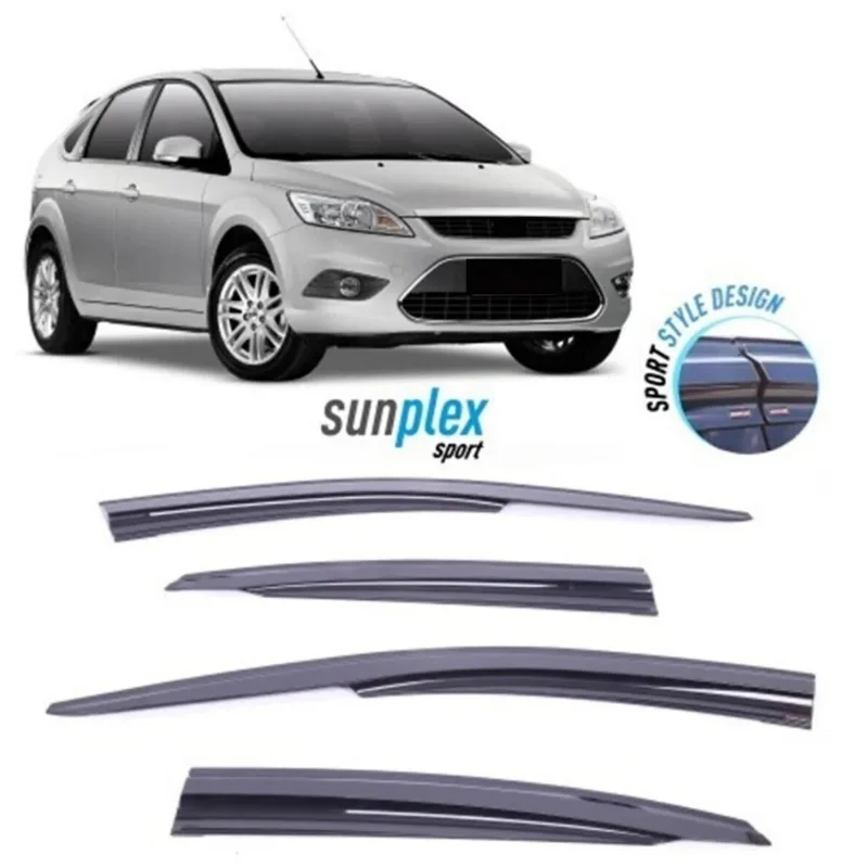 Car window accessories For Ford Focus II 2004-2010 Sport Style window deflector rain cover visor awnings