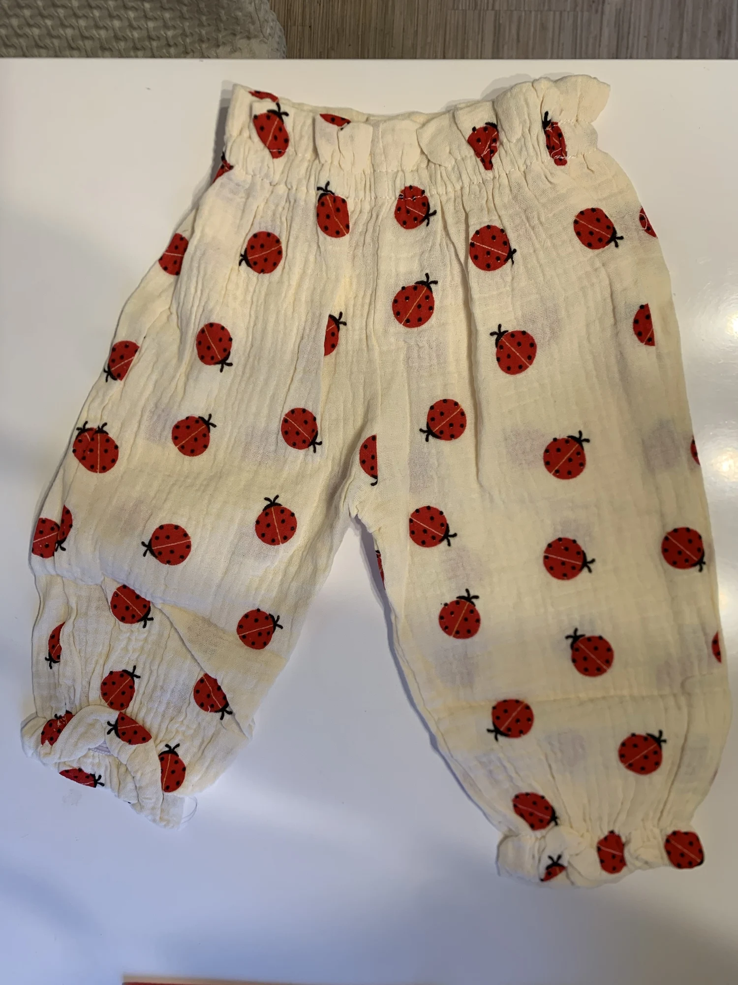 MILANCEL Summer Baby Casual Pants 0-3T Girls Cute Thin Print Bear Floral Trousers Children Boys Loose Mosquito Resistant Pants photo review