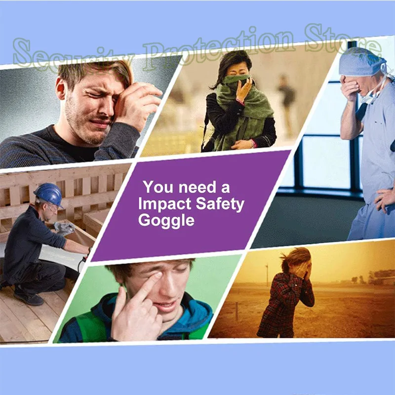 1621 Glasses Goggle Anti-Impact PC Chemical Splash ANSI Z87 Standard Safety Personal Protection UV Protective Factory