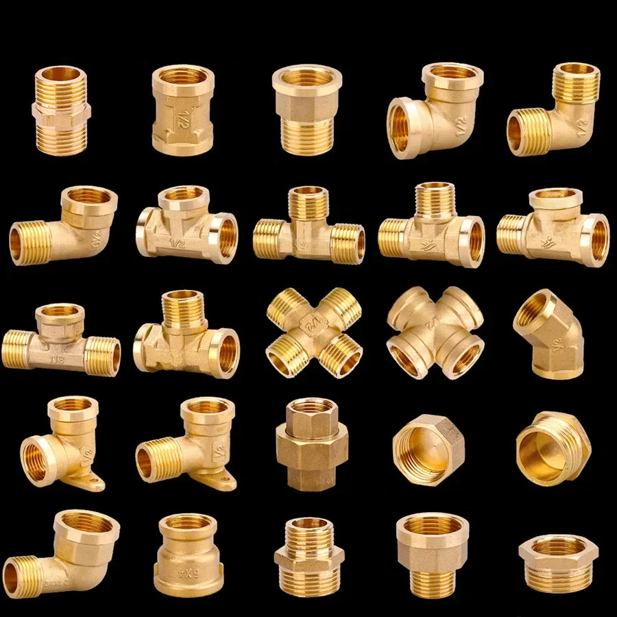 1/2 "3/4" BSP żeński gwint męski typu T redukcyjne miedziane kolanko złącze czołowe Adapter Adapter łącznik rura wodna armatura hydrauliczna — zdjęcie 2