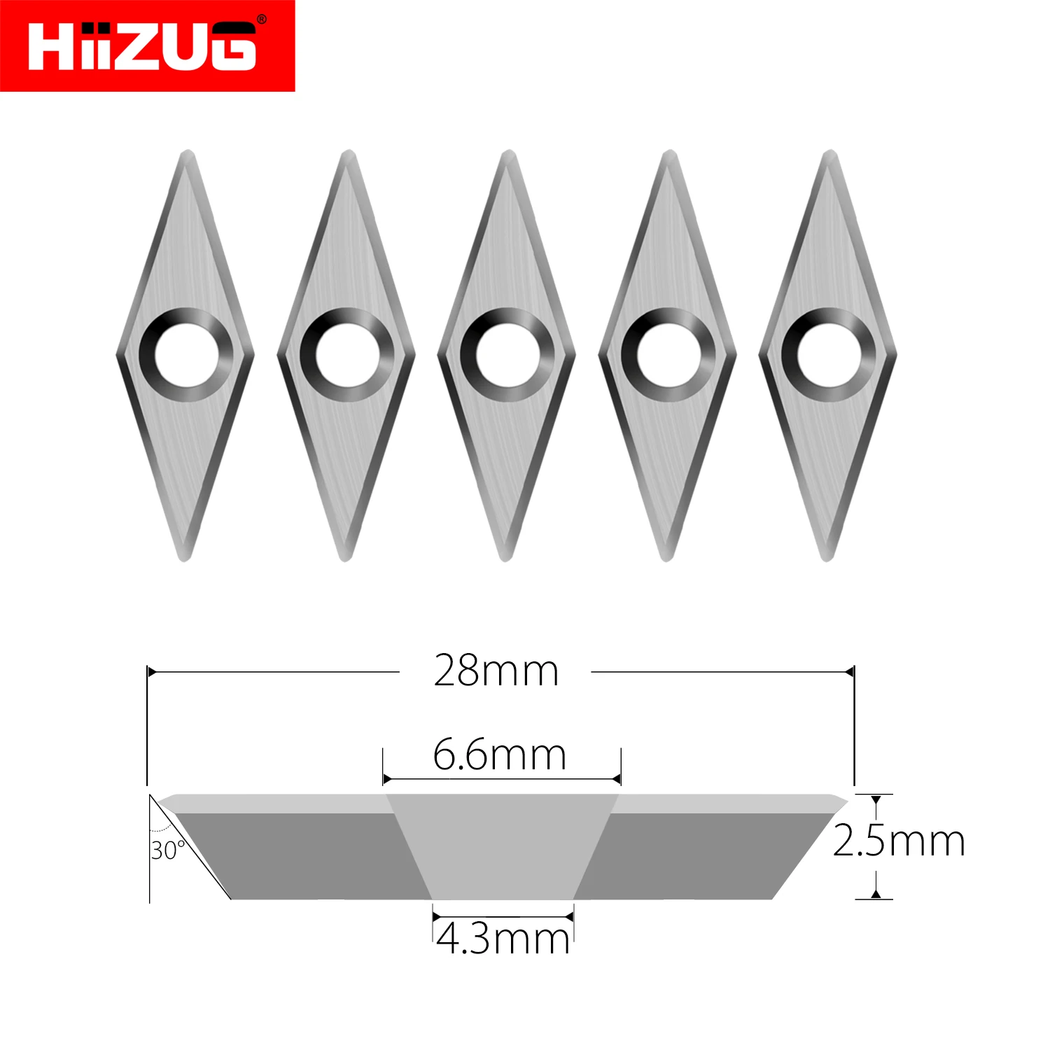 Imagem -03 - Ângulo Negativo Carbide Insere Cortadores Lâmina de Diamante Carpintaria Detailer Ferramentas de Torno de Madeira 28 mm Pcs