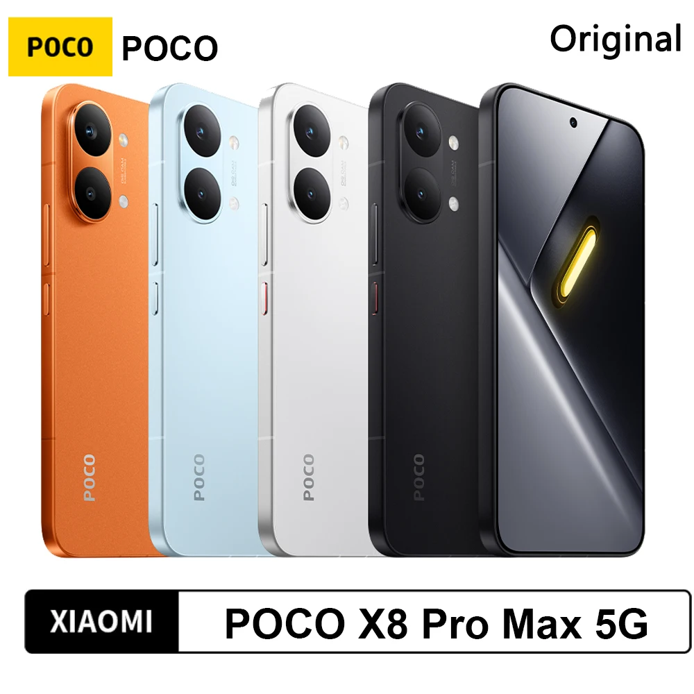 Image of Globale Version POCO X8 Pro Max 5G NFC Smartphone, 8500mAh Monster-Akku, Dimensity 9500s, 6,83'' 1,5K 120Hz AMOLED-Display