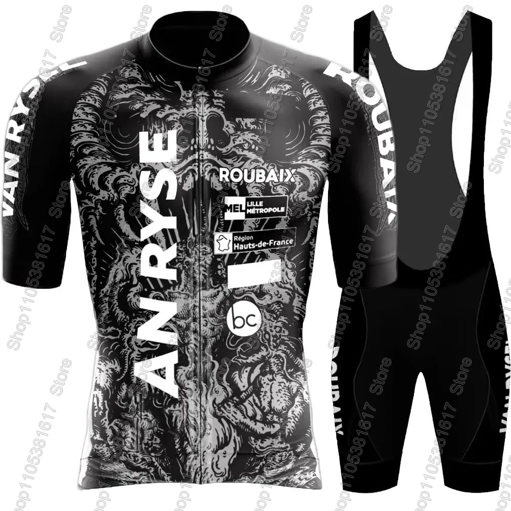 2026 Van Rysel - Roubaix Radsport-Trikot-Set Frankreich Herren Kurzarm Rosa Kleidung Rennrad-Shirts Anzug MTB Shorts Trägerhose Ropa