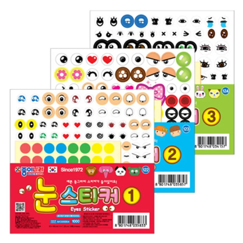 1000 eye stickers