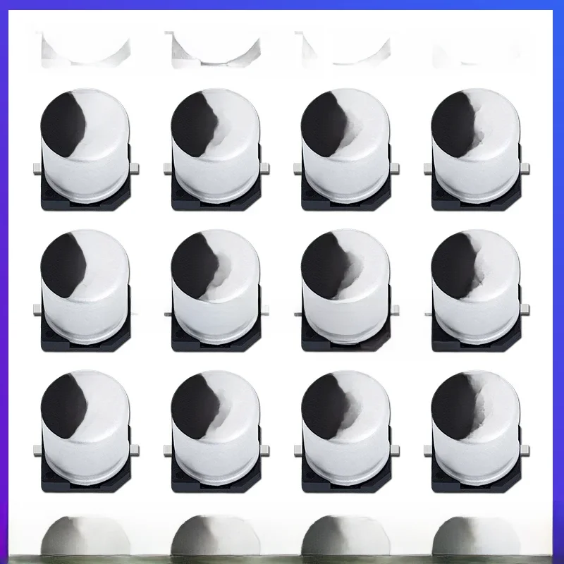 (10 SZTUK) 10X10 10V/16V/25V/35V/50V/63V SMD Aluminiowy kondensator elektrolityczny 100UF/220UF/330UF/470UF/680UF/1000UF 2P 10*10.5MM ±20% — zdjęcie produktu 7
