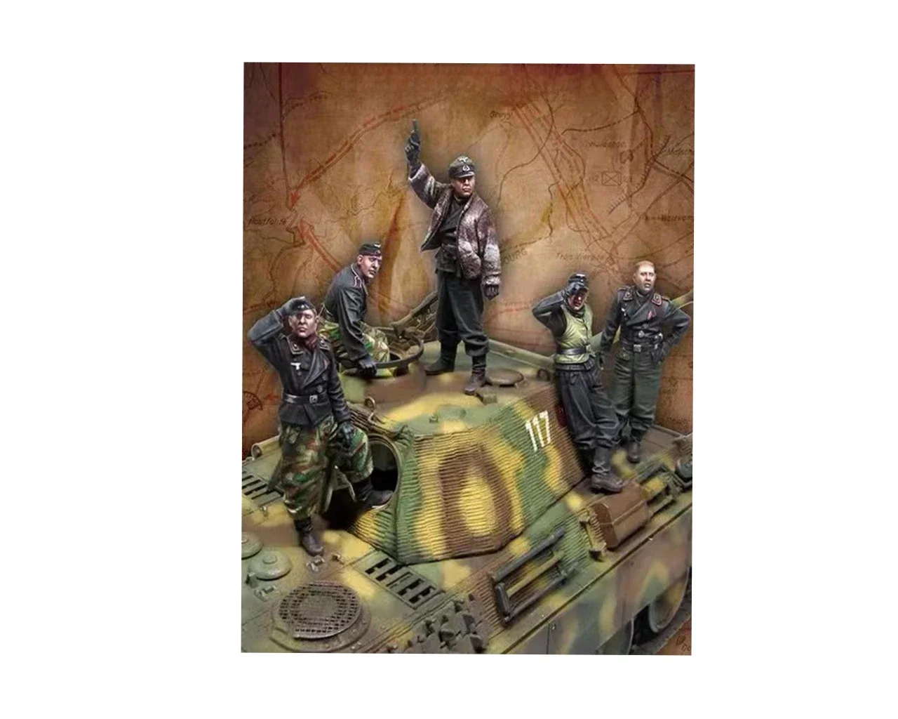 Kit de modèle 1/35 en résine, membres de l'équipage de char (5 personnes)