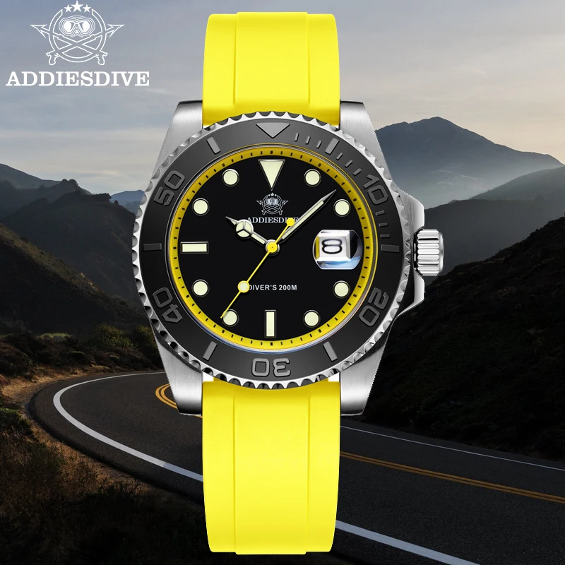 

ADDIESDIVE Men’s Quartz Wristwatch BGW9 Super Luminous Calendar 20Bar Waterproof Diver Watches 316L Stainless Steel Luxury Watch