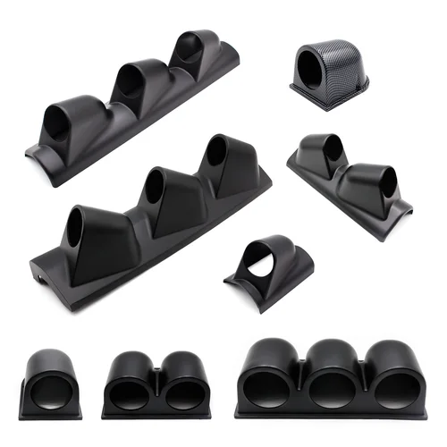 Soporte Universal para medidores, manómetro negro individual, doble y Triple para coche, soporte para medidores de temperatura de aumento de presión de 2 pulgadas y 52mm