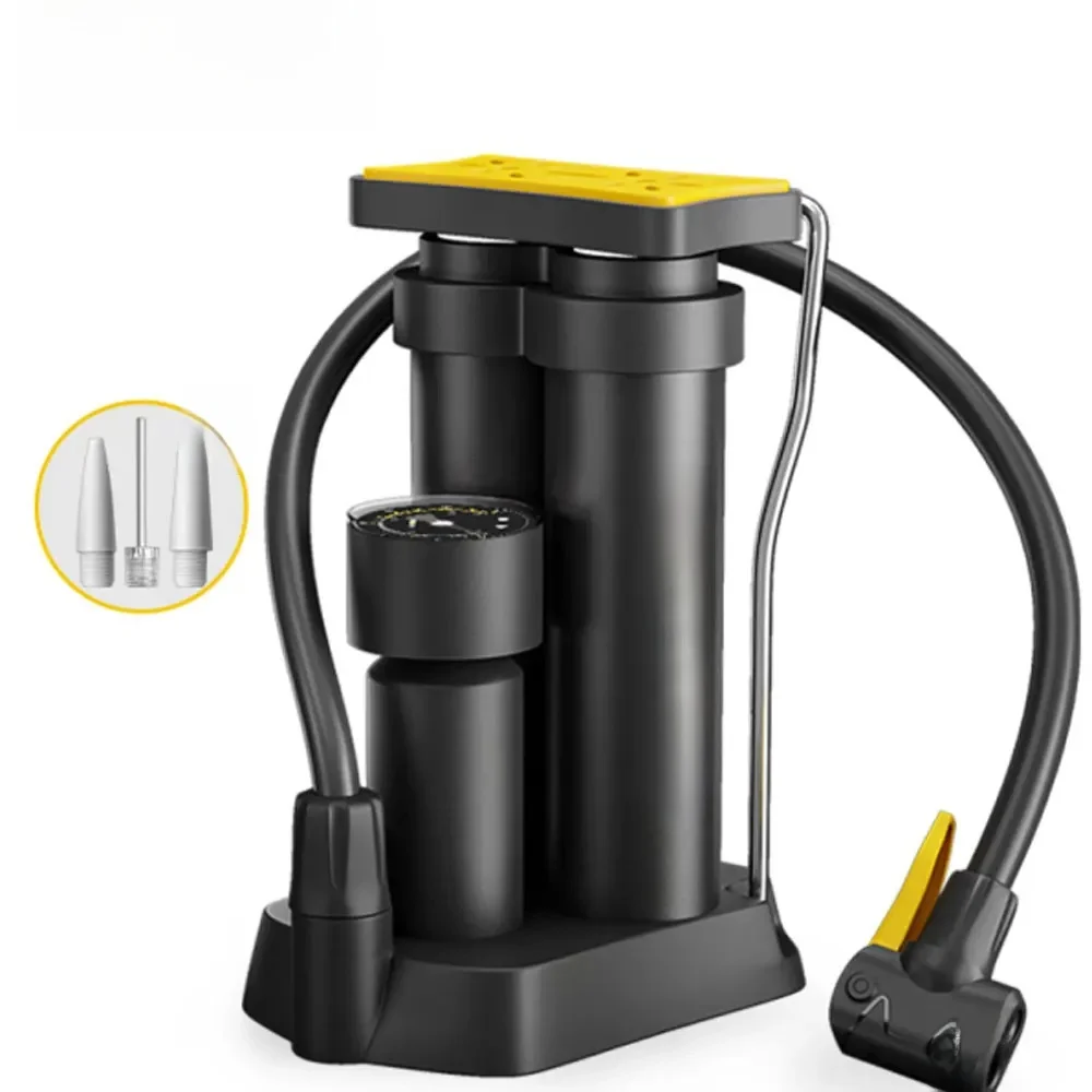 XUNTING Double cylindre vtt haute pression 150 PSI pompe à vélo Portable, pompe à Air manuelle pour pneus accessoire de cyclisme léger