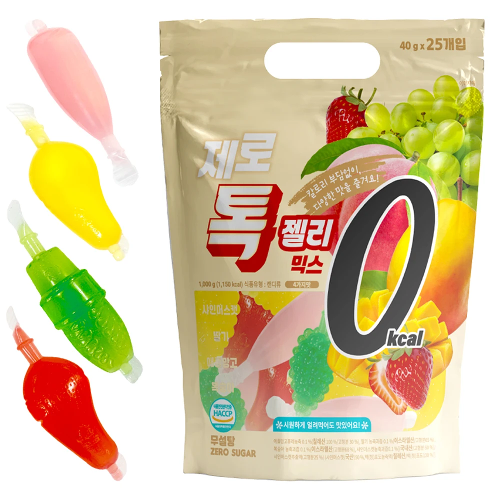 1kg (40g x 25 pieces) zero-Tok jelly mix 0 calories diet large capacity fruit jelly-free sugar