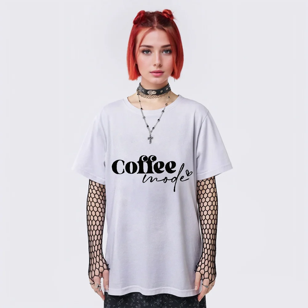 

2025 Newest Coffee Mode T-Shirt Summer Women's Short Sleeve Popular Tees Shirt Tops Unisex
