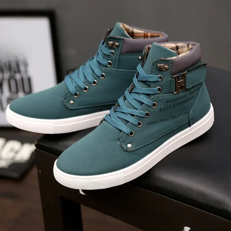 2024 Mode Männer Freizeit schuhe High Top Canvas Schuhe Turnschuhe Mann Schnürung atmungsaktive