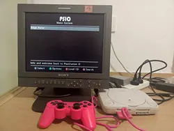 Original PS1 with psio installed Unable to read the CD-ROM drive Memory card not included ntsc Version