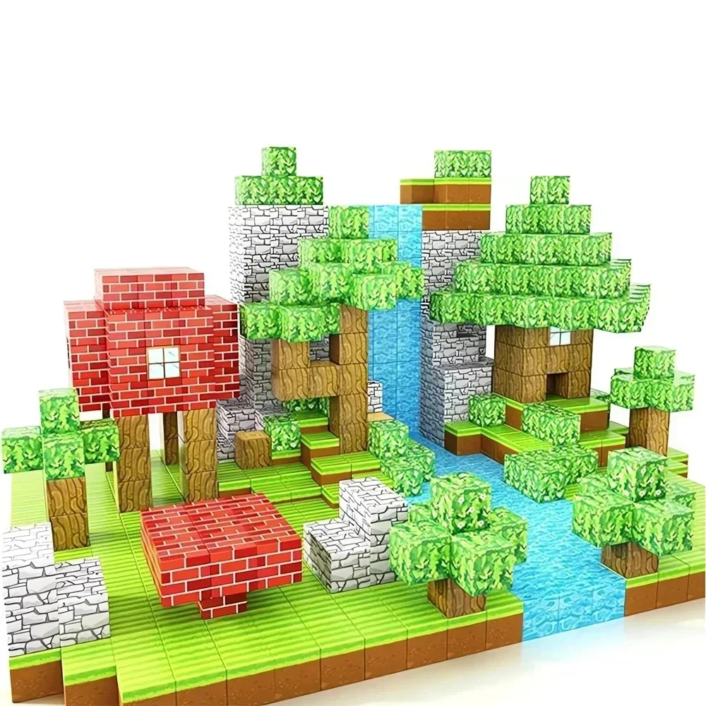 Blocs de construction magnétiques, ensemble d'aimants pour garçons et filles de 3 ans et plus, modèle de bricolage, jouets sensoriels Montessori pour enfants