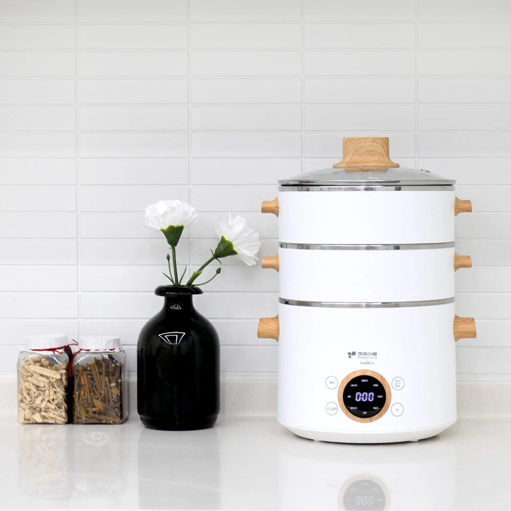 بخار كهربائي متعدد الجاكر من الفولاذ المقاوم للصدأ ، وعاء مكتنز ، بخار بخار ثنائي الطبقات ، سهل التنظيف ، درجة 3-Shh ، 2 لتر ، SUS304