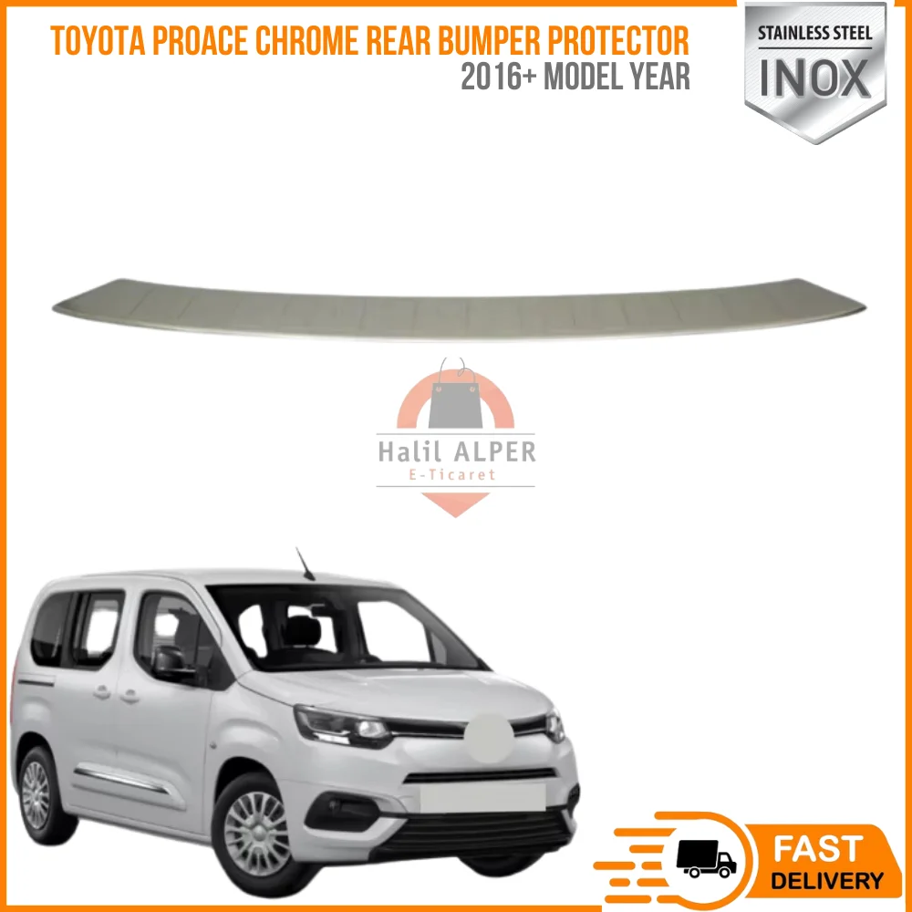 For Toyota Proace 2016- Chrome Rear Bumper Protector Scratch Protector Stainless Steel affordable price high quality