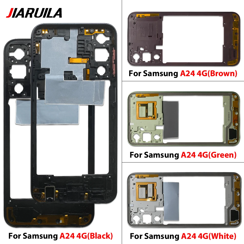 New Middle Frame For Samsung A06 5G/A16 5G/A24 4G Door Housing Bezel Repair Parts