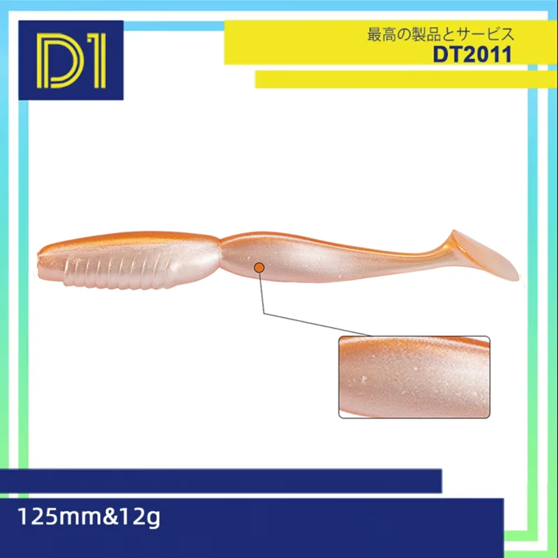 

Мягкая искусственная рыболовная приманка D1, 5 дюймов, плавающая приманка, 125 мм, 12 г, Спиннер, приманка с искусственной поверхностью для окуня, морской окуня, форели, щуки