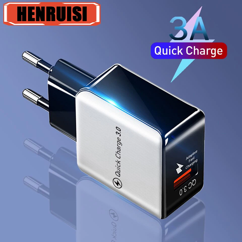 

Quick Charge 3.0 4.0 USB Charger Universal 5V 3A Fast Charging Adapter For iphone Samsung Xiaomi Tablet Mobile Phone Charger