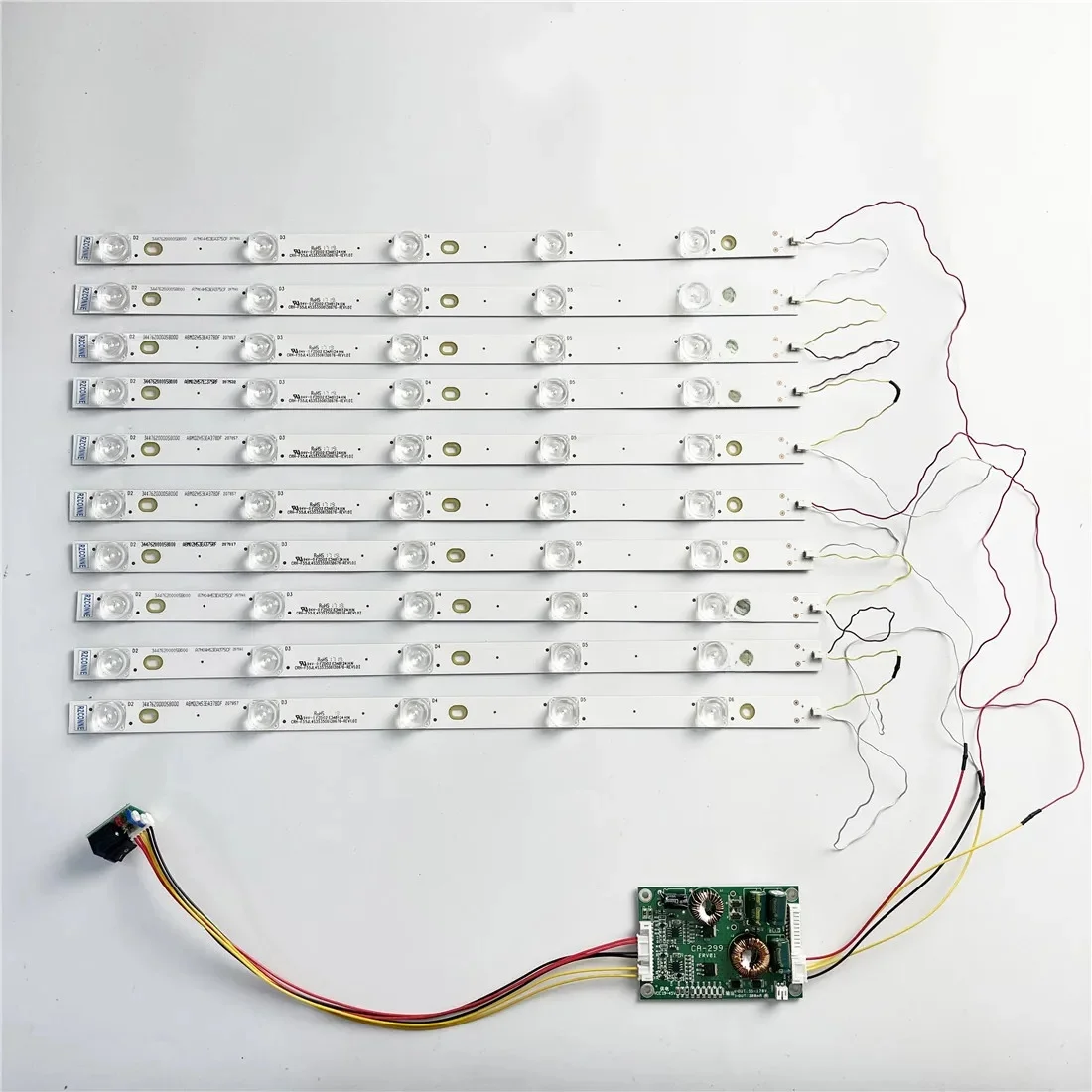 10 szt. 425mm listwa podświetlająca LED 5 zestawów lamp Fliter soczewki optycznej do telewizora LCD 39 40 42 43 cali aktualizacja wejścia 12V CCFL — zdjęcie 2